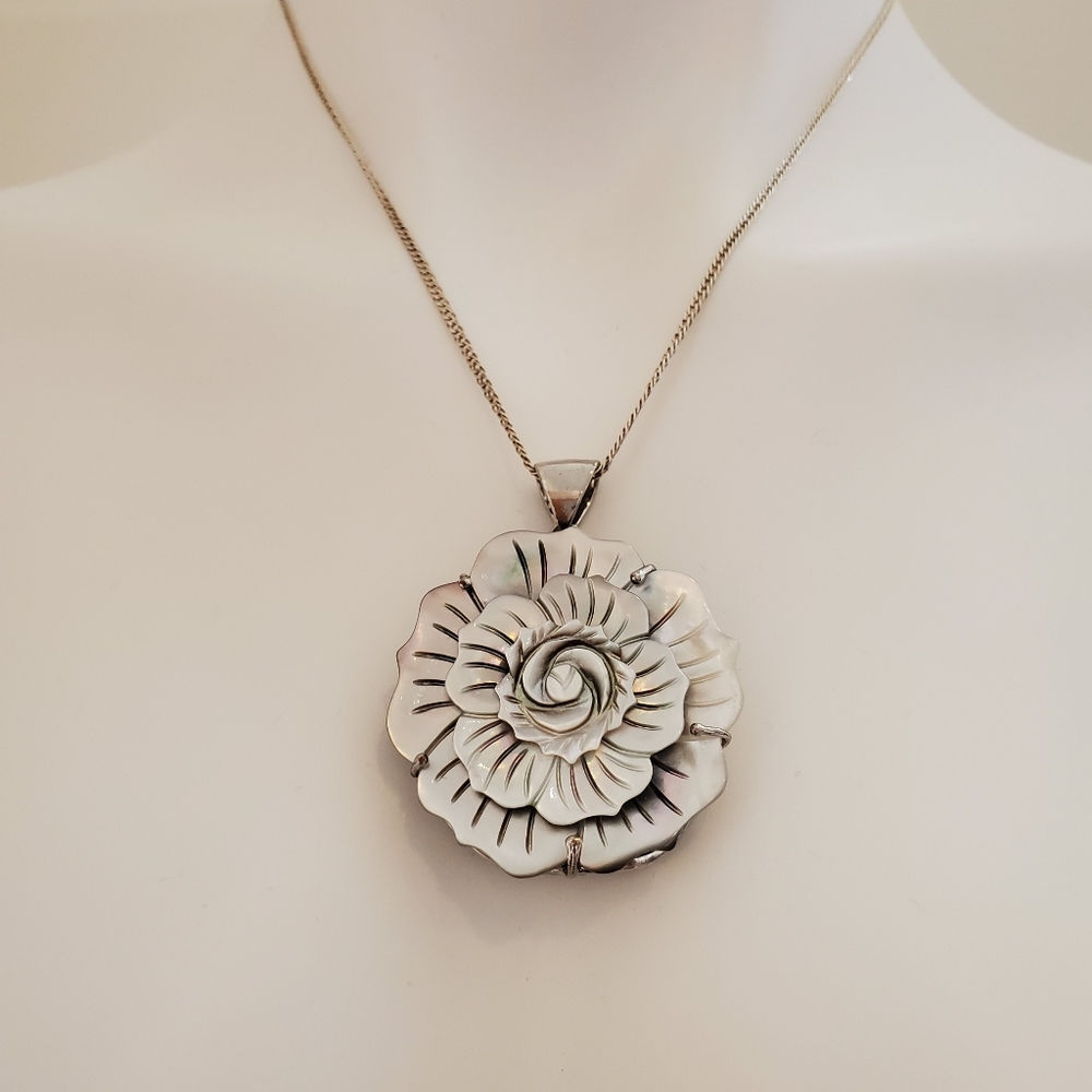 Statement Flower Necklace - image 4